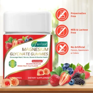 Best Magnesium Glycinate Gummies for Adults chewable supplement OEM packaging