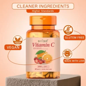 high strength vitamin c zinc gluten free and vegan tablets